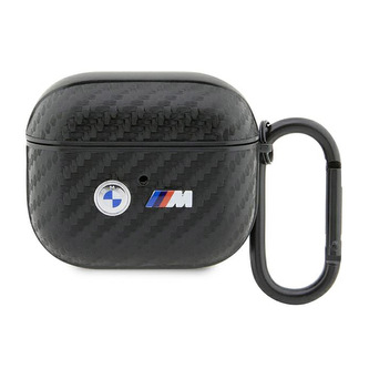 BMW Carbon Double Metal Logo - pouzdro pro AirPods 3 (černé)