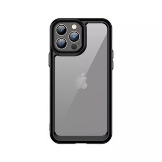 Pevný kryt Outer Space Case pro iPhone 13 Pro s gelovým rámečkem černý