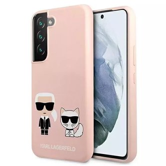 Karl Lagerfeld KLHCS22MSSKCI S22 S906 pevné pouzdro světle růžová / světle růžová Silikon Ikonik Karl