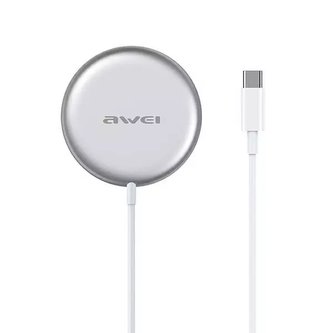 AWEI indukční nabíječka W10 MagSafe 15W bílá/bílá