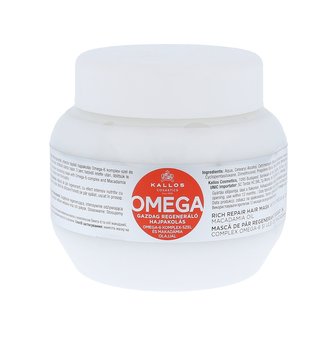 Kallos Regenerační maska na vlasy s omega-6 komplexem a makadamia olejem (Omega Hair Mask) Regenerační maska na vlasy s omega-6 komplexem a makadamia olejem (Omega Hair Mask) - Objem 275 ml woman