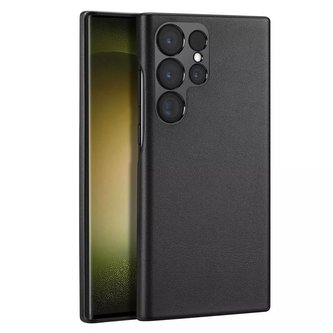 Pouzdro Dux Ducis Grit pro Samsung Galaxy S23 Ultra elegantní kryt z umělé kůže MagSafe černý