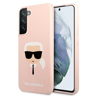 Karl Lagerfeld Silicone Ikonik Karl`s Head - Pouzdro pro Samsung Galaxy S22+ (růžové)