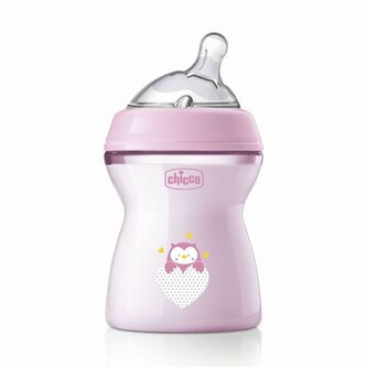 CHICCO 00081323100000 Butelka NF plastikowa 2m+ 250 ml girl