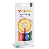 Pastelky šestihranné PRIMO, tuha Ø 2,9mm, 12ks, papírový obal