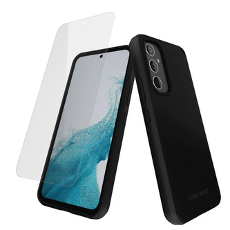 Case-Mate Protection Pack - sada pouzdro Tough Black + sklo pro Samsung Galaxy A54 5G (černé / průhledné)