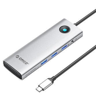 Multifunkční dokovací stanice Orico Type-C 10in1 HUB (stříbrná)