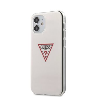 Guess Triangle Logo - pouzdro pro iPhone 12 Mini (bílé)