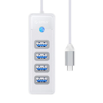 Orico Hub adaptér USB-C na 4x USB 3.0, 5 Gb/s, 0,15 m (bílý) Orico Hub adaptér USB-C na 4x USB 3.0, 5 Gb/s, 0,15 m (bílý)
