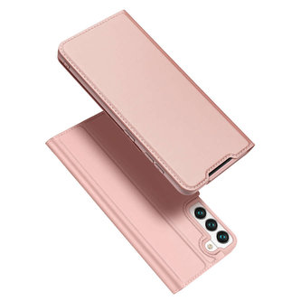 Dux Ducis Skin Pro Samsung Galaxy S22 Kožený ochranný kryt růžový
