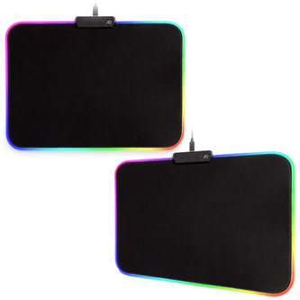 Stolní podložka pod myš Gaming LED 35x25cm Černá