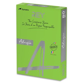 Barevný papír Rey Adagio intenzivní sytost, 500 listů, výběr barev tmavě zelený