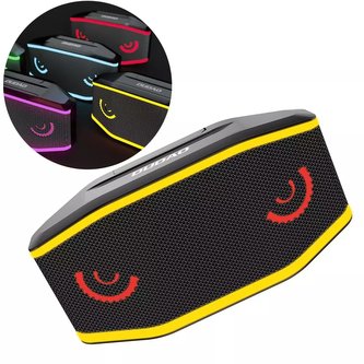 Dudao voděodolný IP7 bezdrátový Bluetooth 5.0 RGB 5W 1200mAh reproduktor černý (Y10XS-černý)