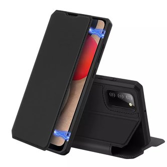 DUX DUCIS Skin X pouzdrový kryt s flipem Samsung Galaxy A02s EU černý