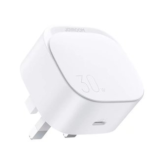 Malá rychlá USB PD nabíječka typu C 20W britská zástrčka bílá (L-P307)