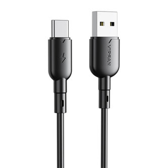 Kabel USB na USB-C Vipfan Colorful X11, 3A, 1m (černý)