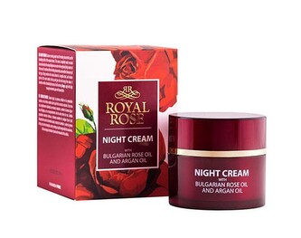 Royal Rose noční krém s růžovým, arganovým, mandlovým a makadamovým olejem 50 ml