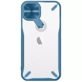 Nillkin Cyclops Case Odolné pouzdro s krytem fotoaparátu a skládacím stojánkem pro iPhone 13 modrý