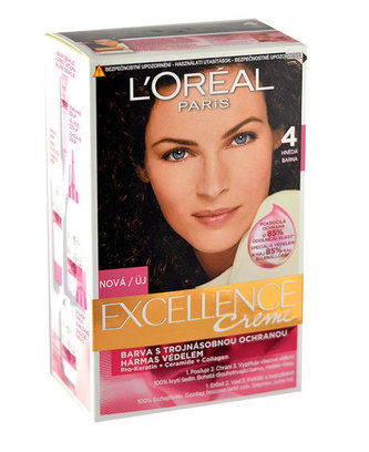 L´Oréal Paris Permanentní barva na vlasy Excellence Creme Permanentní barva na vlasy Excellence Creme - Odstín 4 hnědá woman