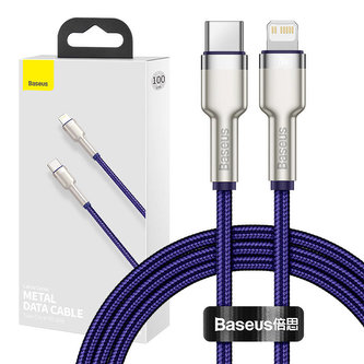Kabel USB-C pro Lightning Baseus Cafule, PD, 20W, 1m (zelený)