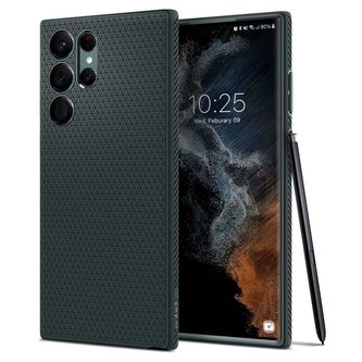 Pouzdro Spigen Liquid Air pro Samsung Galaxy S22 Ultra Matte Black