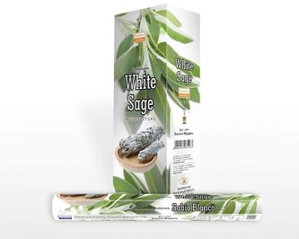 Indické vonné tyčinky Darshan Bílá Šalvěj Hexa 20 ks