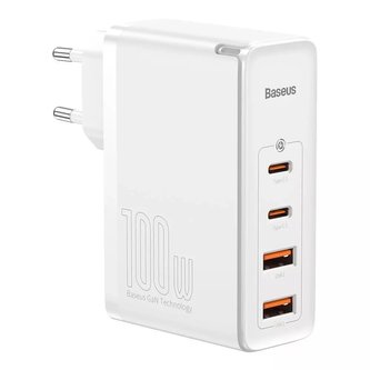Baseus GaN2 Pro rychlá nabíječka 100W USB / USB Type C Quick Charge 4 Power Delivery bílá (CCGAN2P-L02)