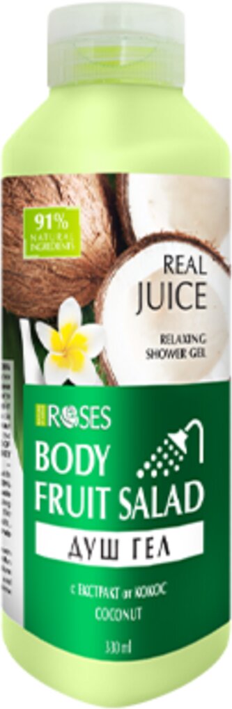 Real Juice Hydratační sprchový gel s kokosem 330 ml