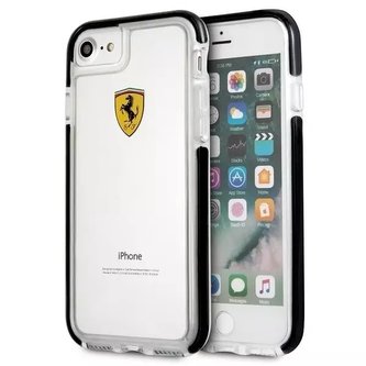 Obal na telefon Ferrari Hardcase iPhone 7/8 SE 2020 / SE 2022 Nárazuvzdorný transparentní černý Obal na telefon Ferrari Hardcase iPhone 7/8 SE 2020 / SE 2022 Nárazuvzdorný transparentní černý