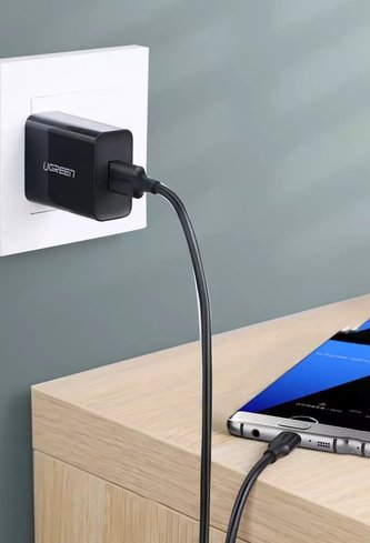 Uzelený kabel USB 3.0 – USB typu C 1m 3A černý (20882)