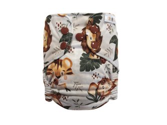 BIO Bambusová kapsová plenka (S) - Zvířátka z džungle PAT