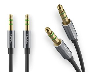 Kabel Rock Audio 2x Mini Jack 3,5mm Gold AUX 1m Tarnish