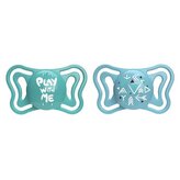 CHICCO 00071039210000 Smoczek PHYSIO LIGHT 16-36M sil 2 szt niebieski