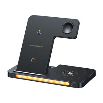 Bezdrátová nabíječka Remax Minxl Pro 3v1, 22 W (černá)