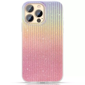 Luxusní elegantní pouzdro Kingxbar Travel Series pro iPhone 13 Pro Orange (Sunset)