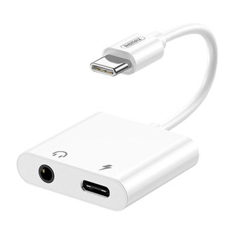 Adaptér Remax USB-C na USB-C, AUX 3,5 mm, RL-LA11 (bílý)