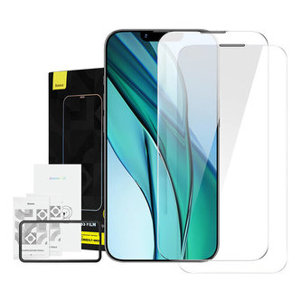 Baseus Crystal Tvrzené sklo odolné proti rozbití a prachu 0,3 mm pro iPhone 14 Plus/13 Pro Max (2 ks)