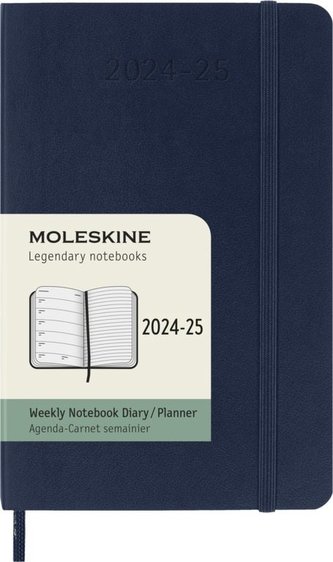 Moleskine 18měsíční plánovací zápisník 2024-2025 měkký modrý S