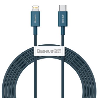 Kabel USB-C k iP, 20W, PD, 2m (modrý)
