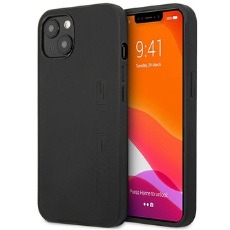 AMG Leather Hot Stamped - pouzdro pro iPhone 14 (černé)