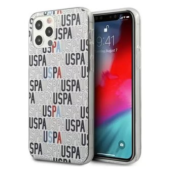 Pouzdro na telefon US Polo USHCP12LPCUSPA6 pro Apple iPhone 12 Pro Max bílá/bílá Logo Mania Collection