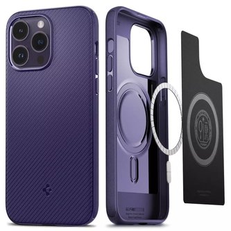 Ochranné pouzdro Spigen Mag Armor pro iPhone 14 Pro Deep Purple