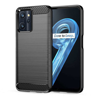 TPUCarbonový kryt pro Realme 9i Black