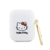 Hello Kitty Silicone 3D Kitty Head - pouzdro pro AirPods 1/2 gen (bílé)
