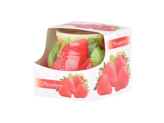 Sklo Dekor 80 x 72 mm Strawbery vonná svíčka