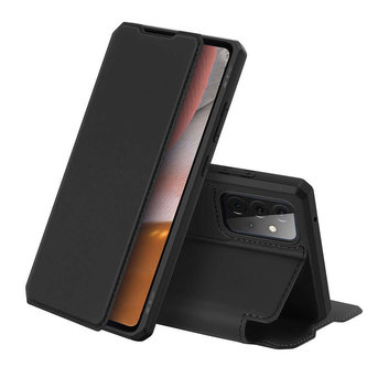 Dux Ducis Skin X kožené ochranné flipové pouzdro pro Samsung Galaxy A72 4G černé