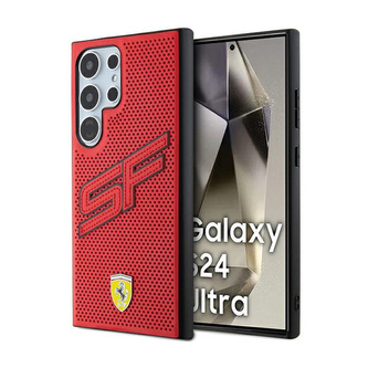 Ferrari Big SF Perforated - pouzdro pro Samsung Galaxy S24 Ultra (červené)