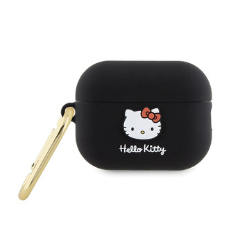 Hello Kitty Silicone 3D Kitty Head - pouzdro pro AirPods Pro 2 (černé)