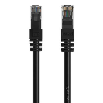 Orico RJ45 Cat.6 kulatý síťový kabel Ethernet 10 m (černý)