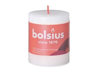 Bolsius Rustic Shine Válec 68x80mm Cloudy White, bílá svíčka